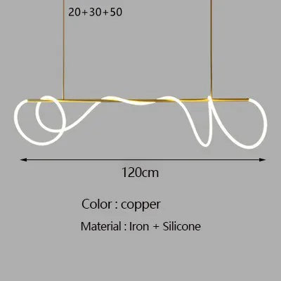Chrome Hose Pendant Chandelier