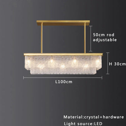 DecorBites™ Elegant Crystal Glass Chandelier for Luxury Home Decor