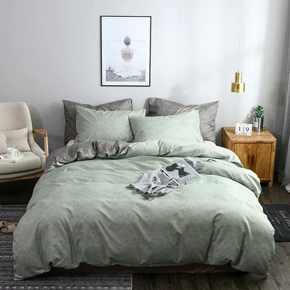 DecorBites™ Grain Pattern Double Duvet Cover Set for King & Queen Size Beds