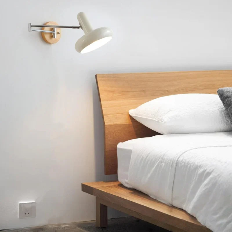DecorBites™ Cream Iron Art LED Wall Lamp for Bedroom Living Room Decor