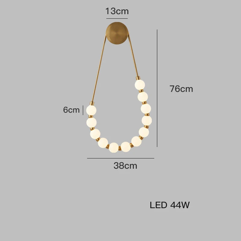 DecorBites™ LED Fancy Necklace Wall Lamp for Bedside & Living Room