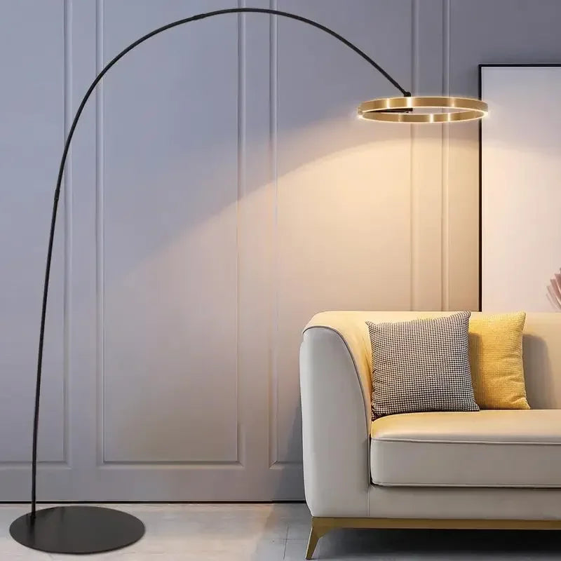 Copper Black LED Floor Lamp