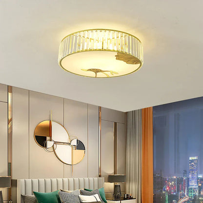 DecorBites™ Crystal Round Ceiling Light - Modern Warm Bedroom Atmosphere