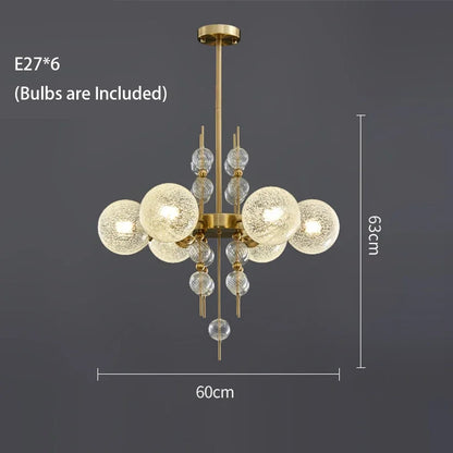 DecorBites™ Glass Ball LED Pendant Chandelier - Modern Kitchen Island Luminaria