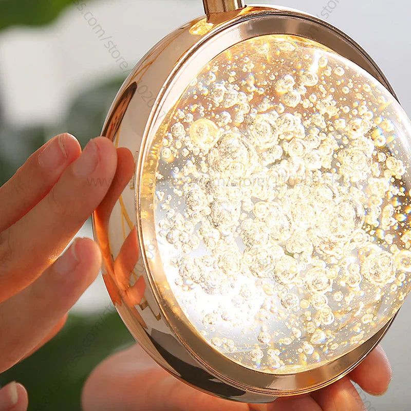 DecorBites™ Crystal Ball Chandelier: Modern Loft & Staircase Hanging Light for Home, Hotel & Mall