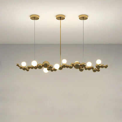 DecorBites™ Dimmable LED Hanging Pendant Light for Living Room - Gold Silver Luminaire