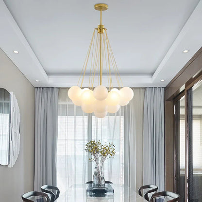 DecorBites™ Glass Ball LED Chandelier for Bedroom Dining Living Room