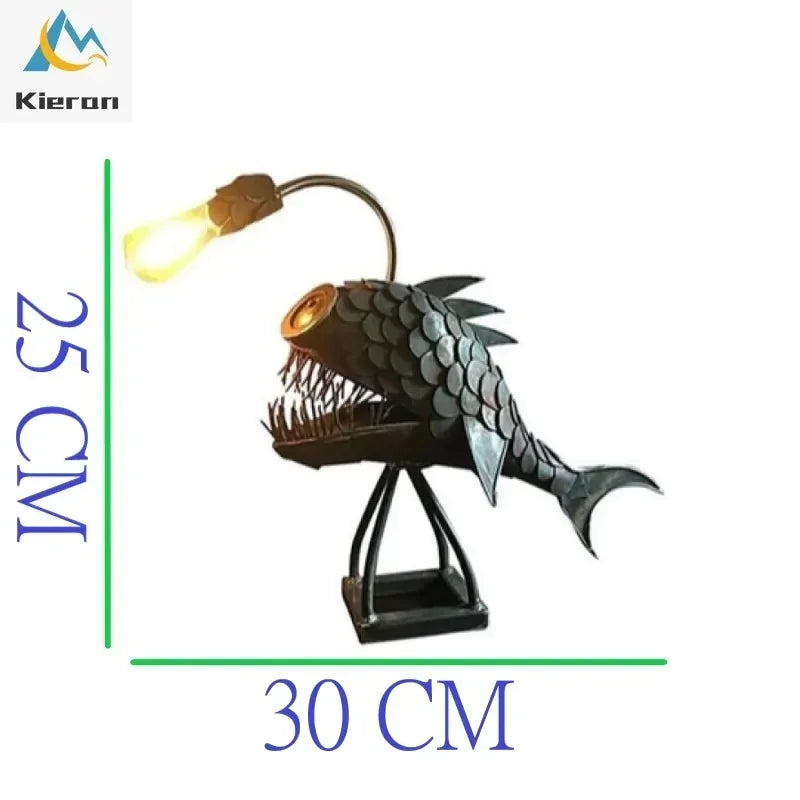 Copper Fish Table Lamp