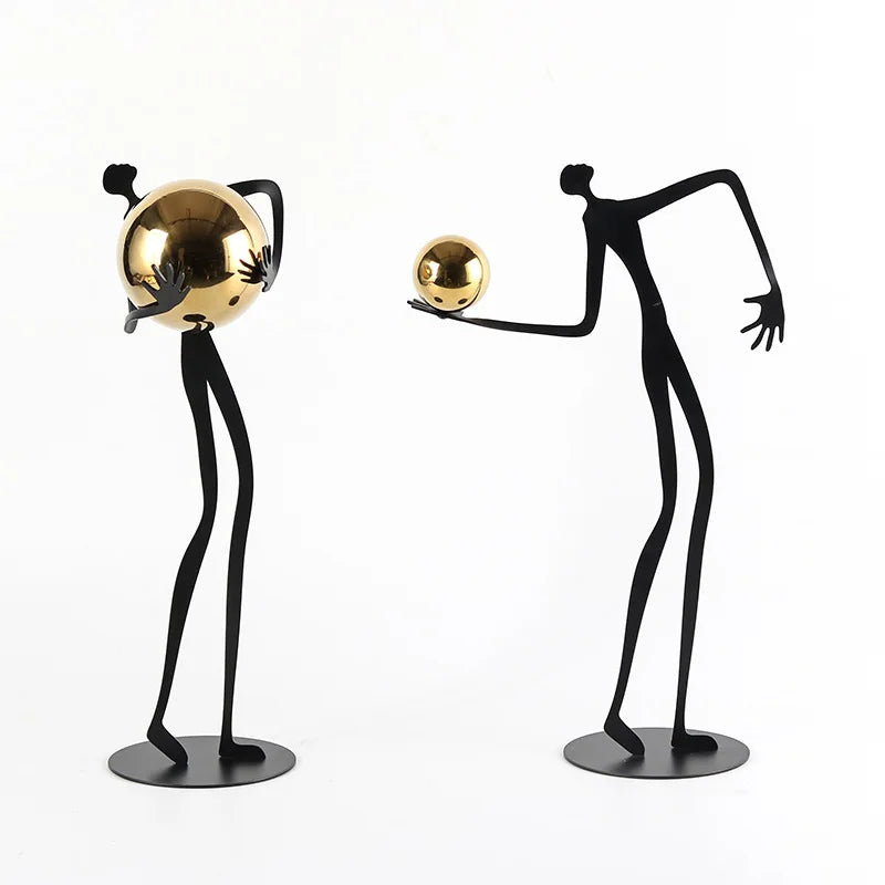 Gold Figure Metal Sculpture