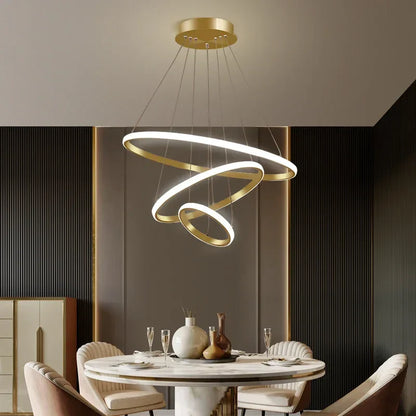 DecorBites™ Circles Chandelier Pendant Lamp 3 Rings Ceiling Light