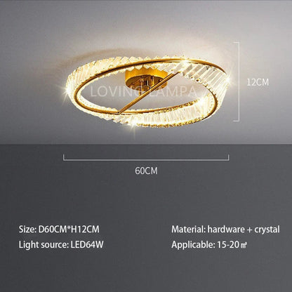 DecorBites™ Crystal Stainless Steel Ceiling Pendant Light for Luxurious Living