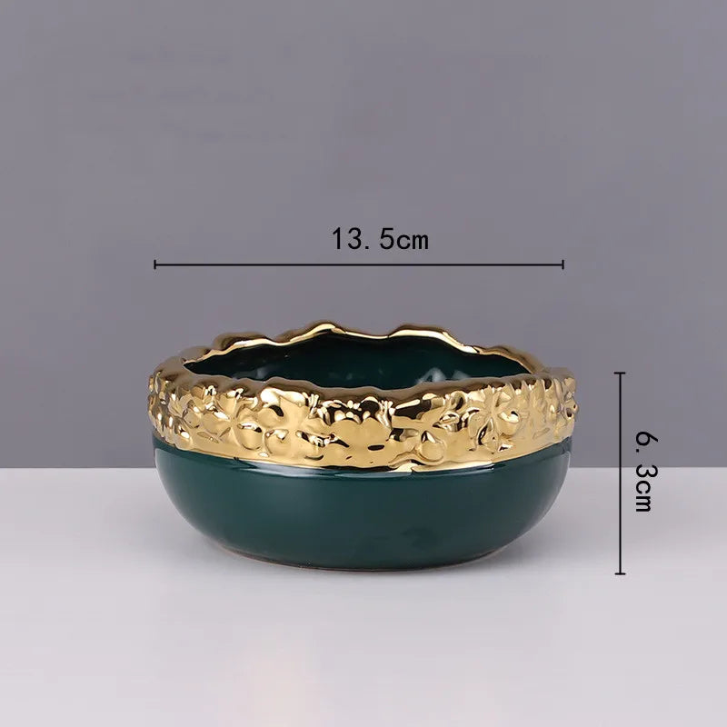 Gold Edge Ceramic Planter