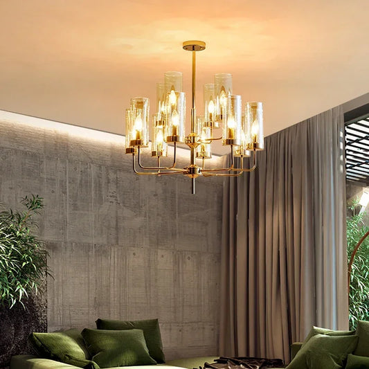 DecorBites™ American Lustre Glass Chandelier LED Pendant Light Fixture