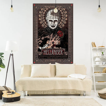DecorBites™ Jack-O-Lantern Wall Tapestry: Halloween Horror Movie Boho Home Decor for Bedroom