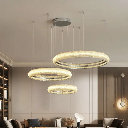 DecorBites™ Elegant Chrome Crystal Chandelier for Dining Room Living Room Bedroom Hallway