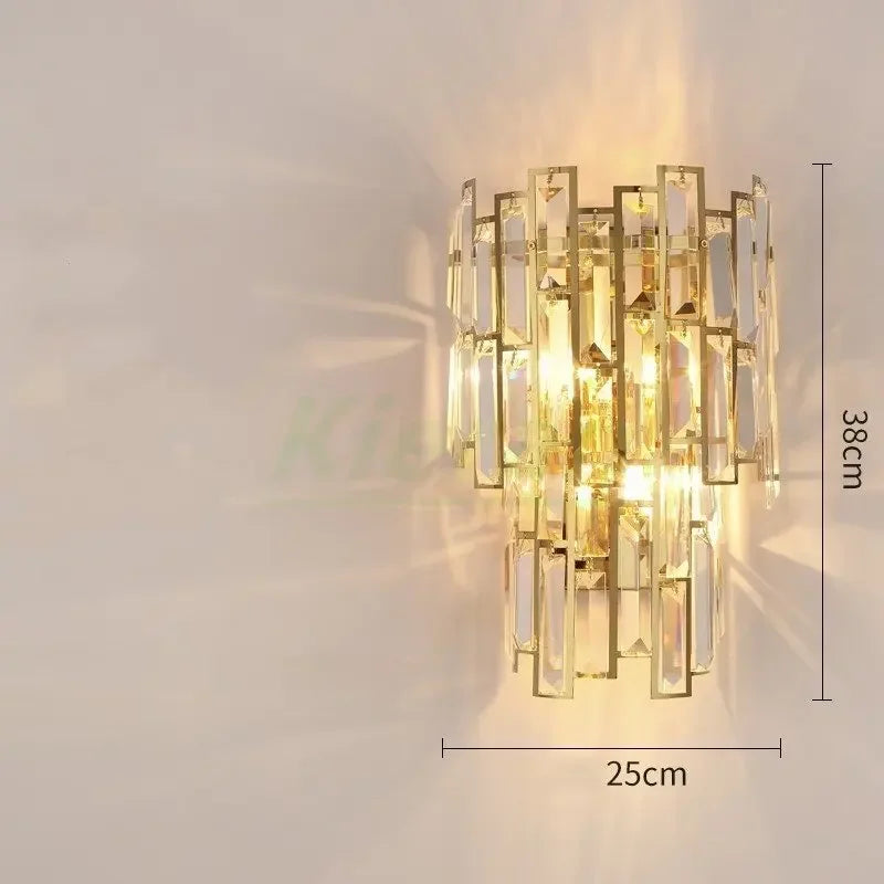 DecorBites™ Crystal LED Wall Lamp for Bedroom Living Room Study Minimalist Design