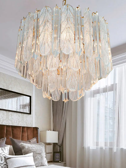 DecorBites™ Crystal Bedroom Pendant Lamp: Designer Luxury Glass Lighting for Living Room