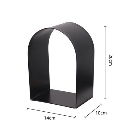 DecorBites™ Golden Arches Metal Sculpture Room Decoration Geometric Handicraft Figurine