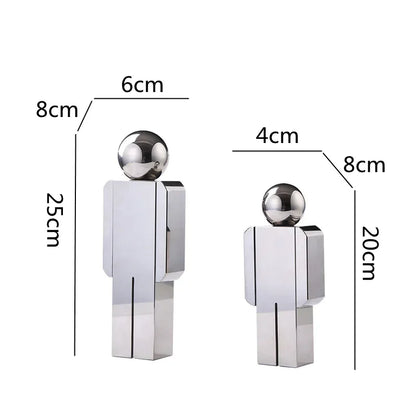 DecorBites™ Crystal Man Statue Glass Figure Sculpture Home Decor Ornaments