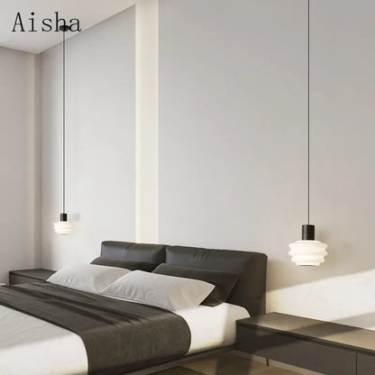 DecorBites™ Acrylic LED Hanging Lamp for Minimalist Bedroom Decor
