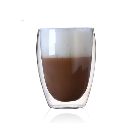 DecorBites™ Heat-Resistant Double Wall Glass Cup | Versatile Drinkware for Home