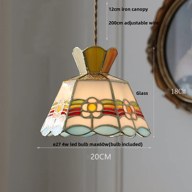 DecorBites™ Glass Brass Pendant Lamp, Adjustable Loft LED Light for Kitchen Bar Balcony