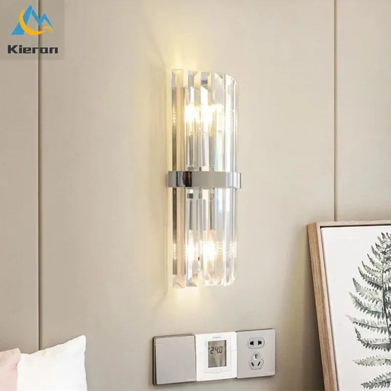 DecorBites™ Crystal LED Wall Lights: Modern 40CM Bedroom Living Room Lamp