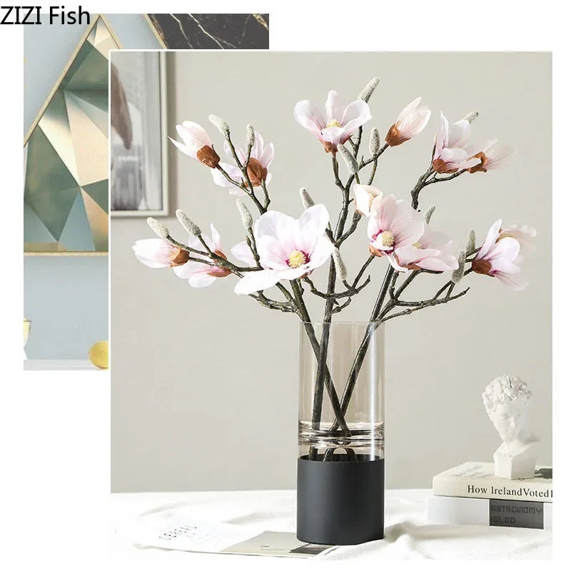Clear Gold Glass Vase