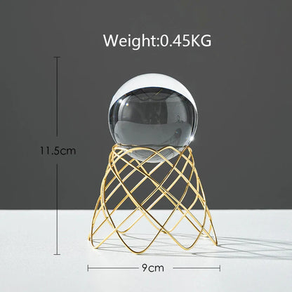 DecorBites™ Crystal Ball Crafts: Nordic Light Luxury Modern Metal Décor for Home and TV Cabinet