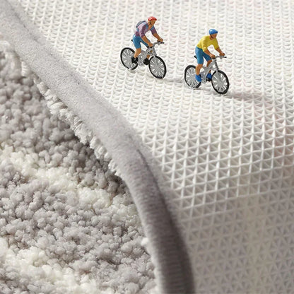 DecorBites™ Geometric Flocked Bath Mat Thicken Super Absorbent Anti-slip Bathroom Rug.