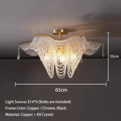 DecorBites™ Crystal Butterfly Chandeliers: Elegant Modern LED Pendant Lights for Luxe Living Room