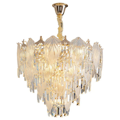 DecorBites™ French Crystal Chandelier Cream Wind Lighting Elegant Luxury Lights