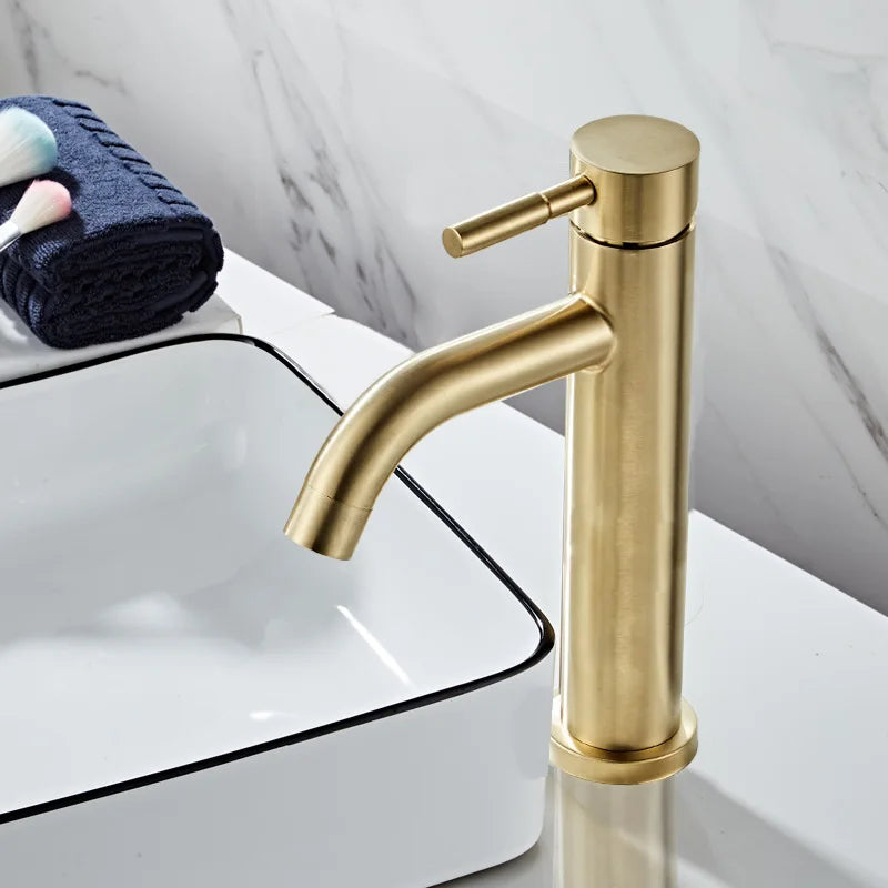 Brushed Gold Steel Faucet
