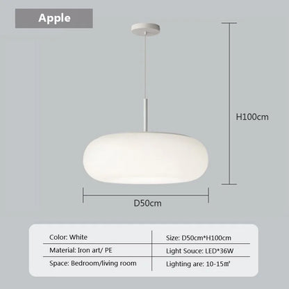 DecorBites™ Cream Apple LED Pendant Light for Cozy Illumination in Home Décor