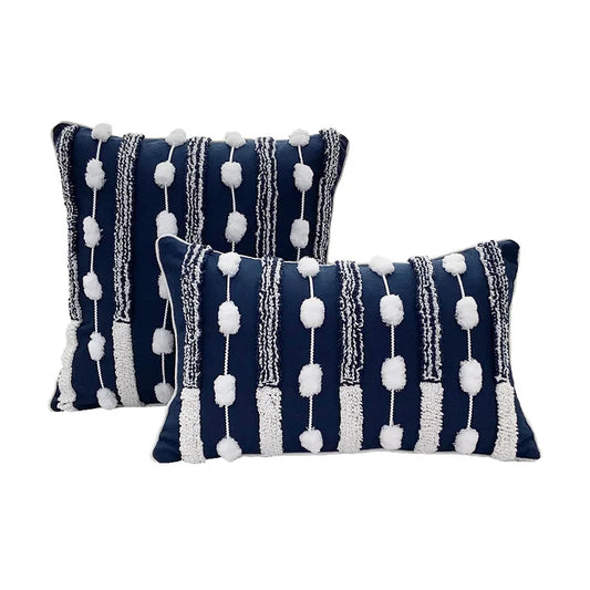 DecorBites™ Geometric Tufted Tassel Cushion Cover 30x50cm