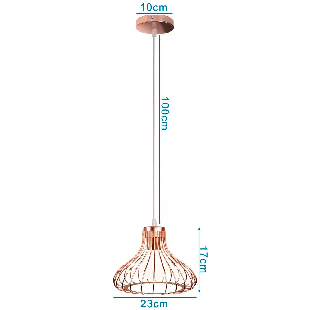 Gold Industrial Pendant Light Adjustable Height