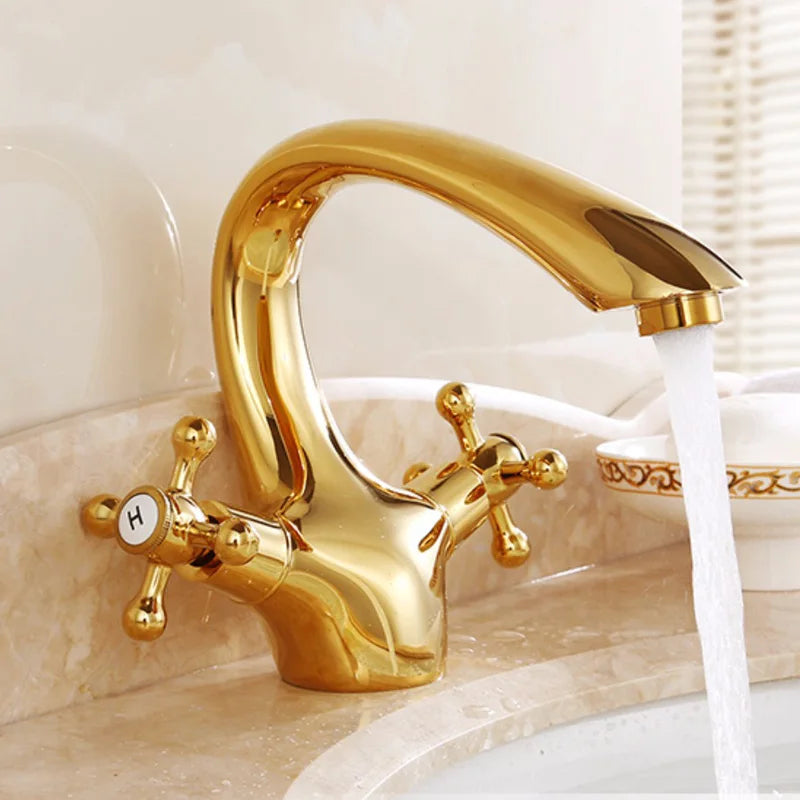 Gold Dual Handle Faucet