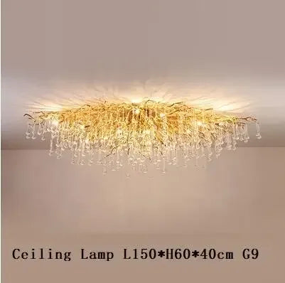 DecorBites™ Crystal LED Chandelier: Elegant Modern Luxury Ceiling Lighting for Living Room Decor