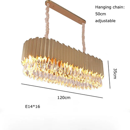 DecorBites™ Gold Crystal Water Droplet Pendant Light - Black Suspension Lamp
