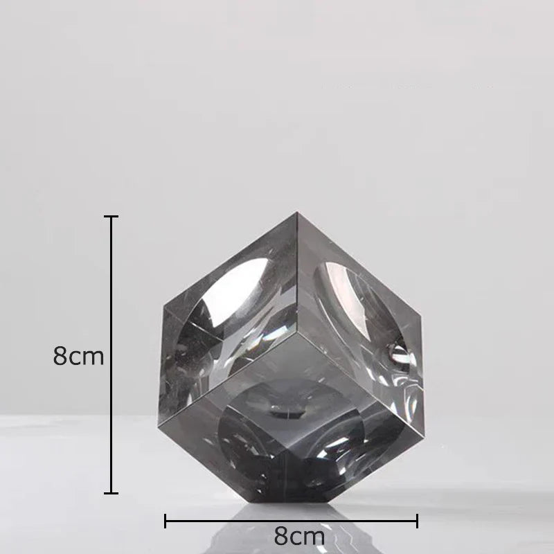 DecorBites™ Crystal Cube Statue Desk Ornament - Creative Room Decor Sculpture