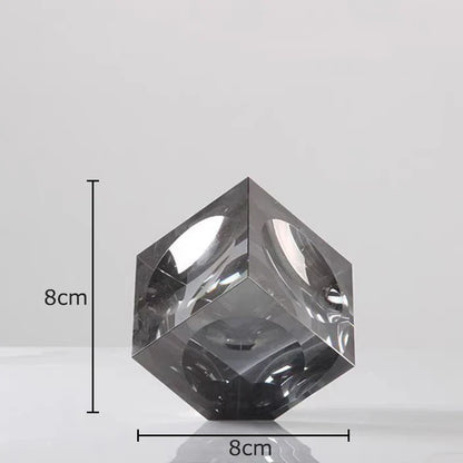 DecorBites™ Crystal Cube Statue Desk Ornament - Creative Room Decor Sculpture
