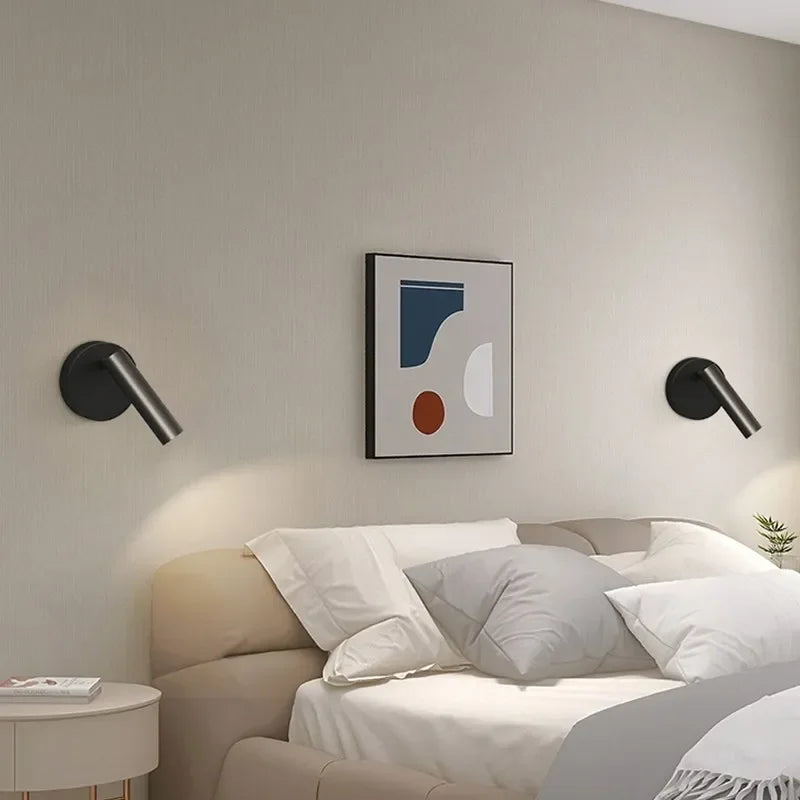 DecorBites™ Gold Aluminum LED Wall Lamp Rotatable for Bedroom Living Room Office