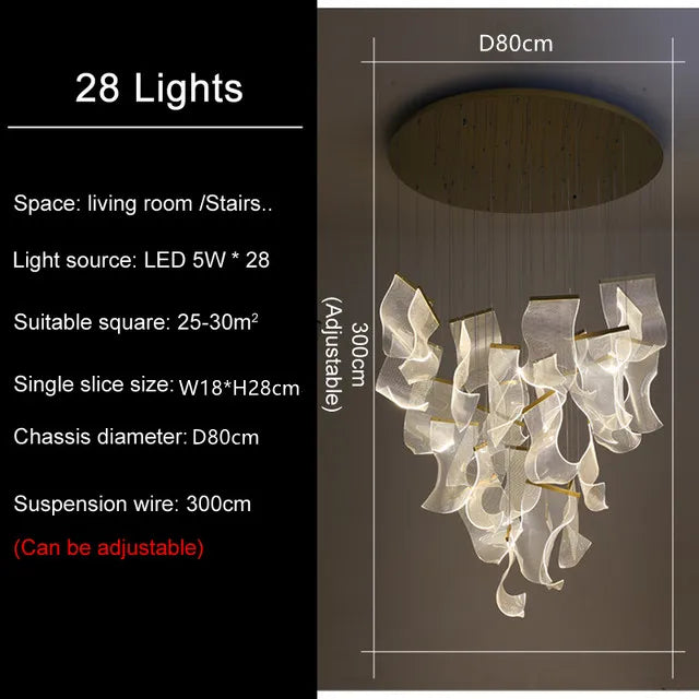 LED Stairs Pendant Lamp