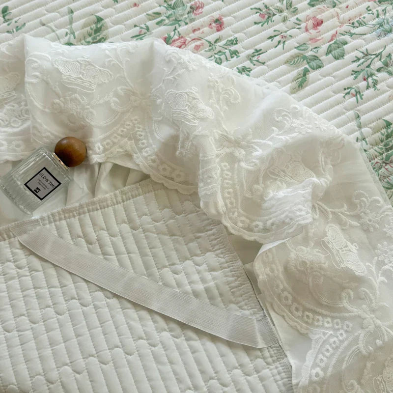 Cotton Ruffles Bed Skirt Set