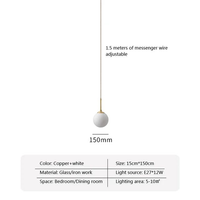 DecorBites™ Glass Ball LED Chandelier for Dining Room, Hotel, and Stairs