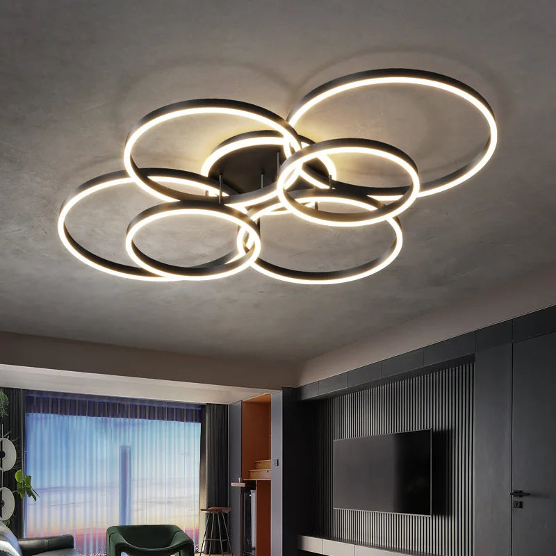 Round LED Foyer Chandelier