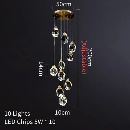 DecorBites™ Crystal LED Ceiling Chandelier: Stylish Lighting for Home Decor