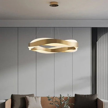 DecorBites™ Elegant Black Circle Chandeliers | Luxury Acrylic Pendant Light for Home Living Room