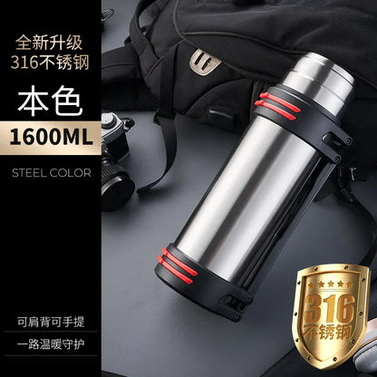 DecorBites™ Insulated Stainless Steel Water Bottle Large Capacity Flask Outdoor Travel Cup