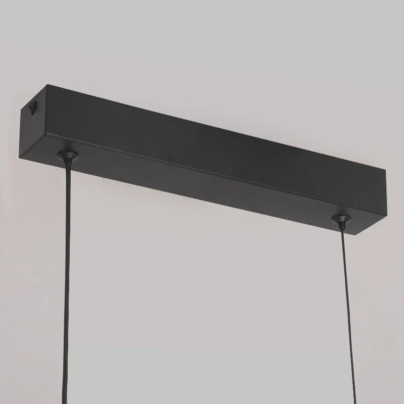 Modern Curved Bridge LED Pendant Light in Black or Gold
